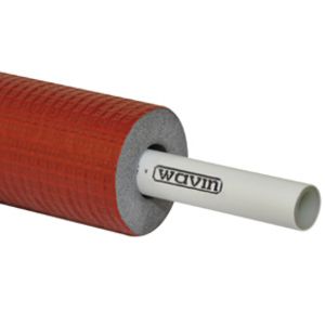 Rol a 25mtr. TIGRIS meerlagenbuis PEX/AL Buis+ 9mm isolatie rood 25x2.5mm