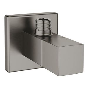 Hoekstopkraan eurocube 1/2x3/8-10mm l=89mm hard graphite geborsteld (mat donker grijs)