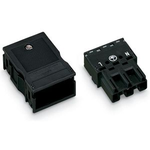 Male / stekker met trekontlastingsbeh. 3-polig 770-113