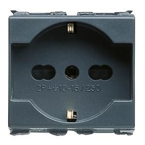 ITALIAANSE/DUITSE STANDAARD WANDCONTACTDOOS 250 Vac-2P+A 16