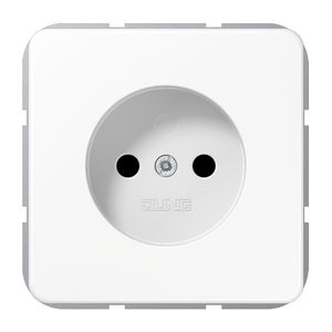 Wandcontactdoos alpin wit met kinderbev. CD500 VVE=10