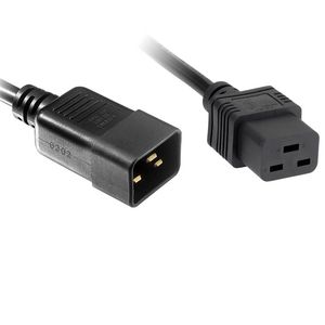 JUMPER CORD C19/C20 3X1.5mm² BLACK 1.0mtr.