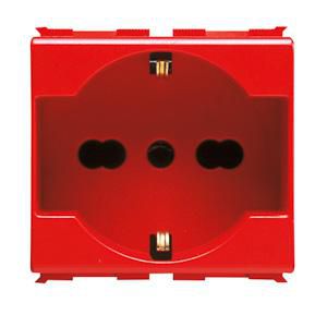 ITALIAANSE/DUITSE STANDAARD WANDCONTACTDOOS 250 Vac-VOOR NOO