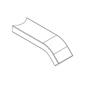 Uitloop 121x34x38mm chr
