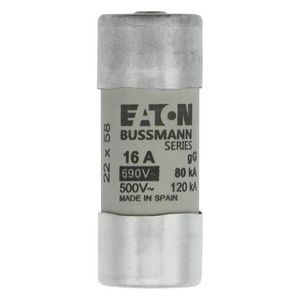 Zekering laagspanning 16A AC 690V 22x58 gL/gG met sl VVE=10