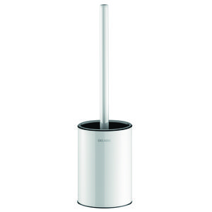 Toiletborsteouder muurmontage zonder deksel RVS wit epoxy