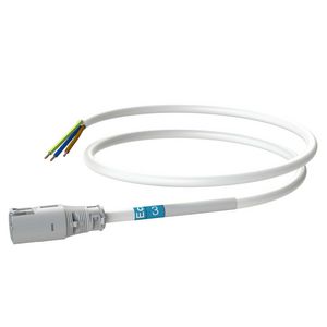Patchkabel Male-open 3m 3G1,5 wit Eca VVE=20