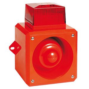 Signaalhoorn-flitslicht-combi AXL05 115 VAC rood