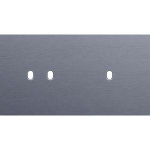 Tweevoudige afdekpl. horizontaal 71mm centerafstand een twee
