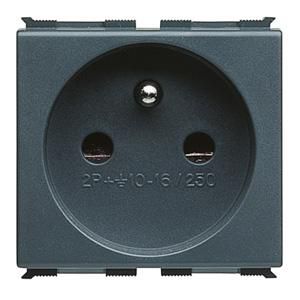FRANSE STANDAARD WANDCONTACTDOOS 250 Vac-2P+A 16 A-2 MODULE-