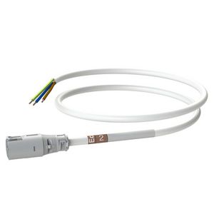 Patchkabel Male-open 2m 3G1,5 wit Eca VVE=10