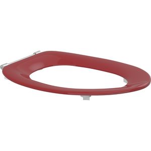 Closetzitting enkel zonder deksel DANIA rood doorlopende pen boutlengte 85mm D92