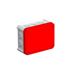 Kabeldoos inv. rode deksel 150x116x67 polypr. grijs/rood