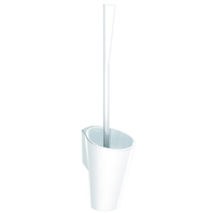 Toiletborsteouder muurmontage+nomische greep nylon wit