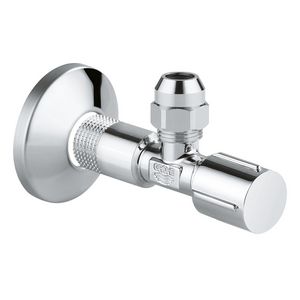 Hoekstopkraan 1/2"x3/8-10mm l=80mm chroom