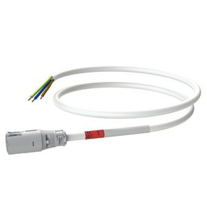 Patchkabel Male-open 1m 3G1,5 wit Eca VVE=10