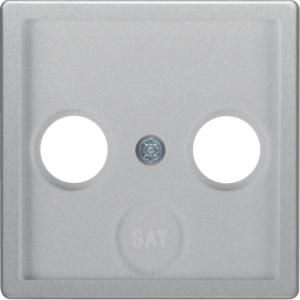 Afdek. antennecontactdoos 2 uitsparingen berker Q.1/Q.3/Q.7 alulook