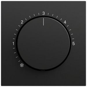 Afdekking ruimtetemperatuurregelaar System 70 zwart m(gel.)