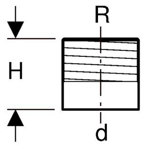 Polyethyleen (PE) puntstuk in versterkte uitvoering 56/2mm