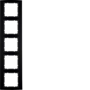 Afdekraam 5-v berker B.3 aluminium zwart/antraciet mat