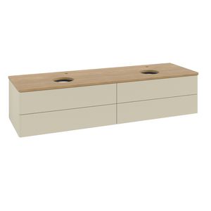 Wastafelonderkast Antao 1600x360x500mm S.Grey Matt Lacquer K28051HJ