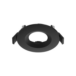 Inbouwring Pro-Ambiance tbv Ø50mm module, rond, vast, zwart sparing Ø68mm