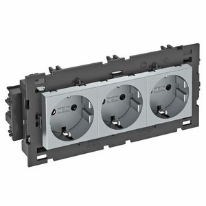 Contactdoos 3-vdg 0gr moduul-45 zijaans. 250V 10/16A 6120462