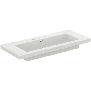 Vanity Wastafel 1210x510x150mm 3 kraangaten overl gl wit extra