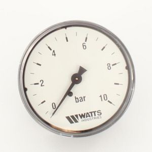Manometer 63mm 0-10bar 1/4" axiaal