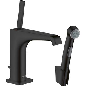AXOR CitterioE Bidetset m 1 straalsoort handdouche + wastfelmengkraan mat zwart