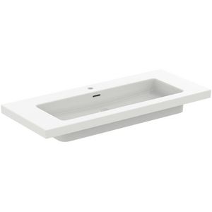 Vanity Wastafel 1210x510x150mm 1 kraangat overl silk wh extra