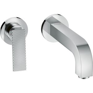 Afbouwdeel AX Citterio 1-hendel wandkraan uitloop 220mm+rozetten chroom