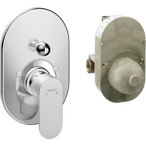 Rebris S 1-hendel badmengkraanset inbouw chroom
