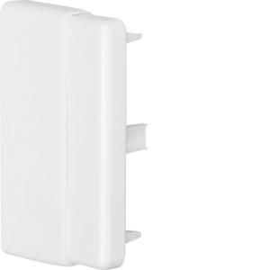 Eindplaat voor goot 90mm LF breed verkeerswit