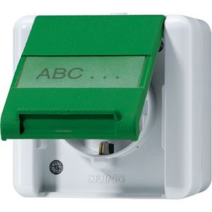 Wandcontactdoos WG800 groen m.R/A venster&kast VVE=10