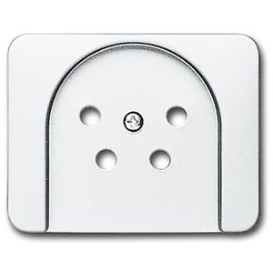 Centraalplaat tel.contactdoos a-albast/studiowit (2767-24G-500)