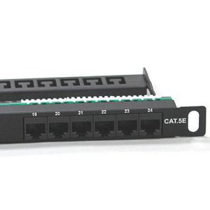 Patch paneel Unshielded Category 5e 24-voudig 0.5HE zwart