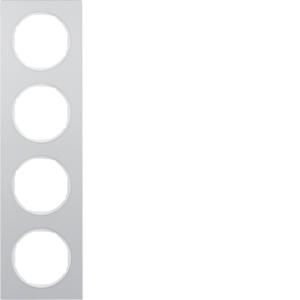 Afdekraam 4-v berker R.3 aluminium/polarwit