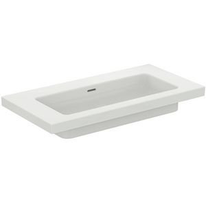 Vanity Wastafel 1010x510x150mm z. kraangat m. overl gl wit extra