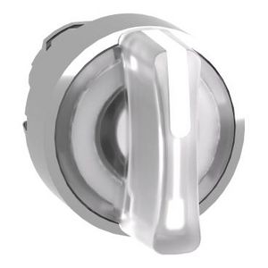 Kop voor verlichte keuzeschakelaar 3 standen Ø22mm Wit