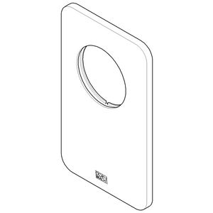 Rozet v. douche 150x90x9,3mm chr