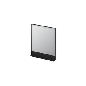 Spiegel SP14 rechthoek in zwart kader inclusief planchet mat zwart poedercoat aluminium 800x700mm mat zwart