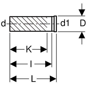 Polyethyleen (PE) spoelbuis verlengstuk 45x300mm zwart v. inb.reser