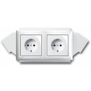 Wandcontactdoos 2v + doos uni + gst SI-B (20-2 EUWCJ-914-503 Wieland)