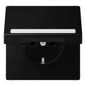 Wandcontactdoos grafi.zw.klapdeksel&tekstvens. LS990