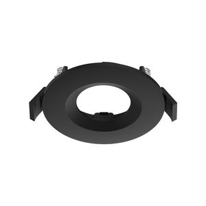 Inbouwring Pro-Ambiance tbv Ø58mm module, rond, vast, zwart sparing Ø76mm