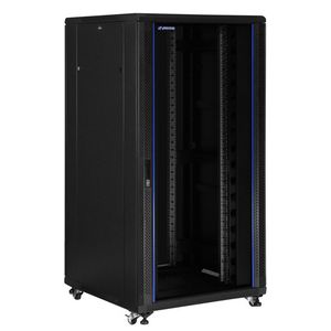 Patchkast 19" D1000xB600x27HU rook-glazen Deur