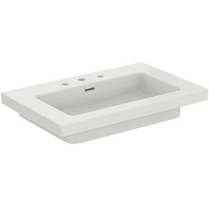 Vanity Wastafel 810x510x150mm 3 kraangaten overl gl wit extra