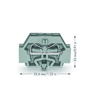 2-draads klem z. drukknop +klikvoetje grijs 262-311 VVE=50
