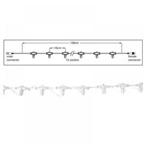 Hoofdkabel PS230 L=1,2mtr. 12 fitting wit